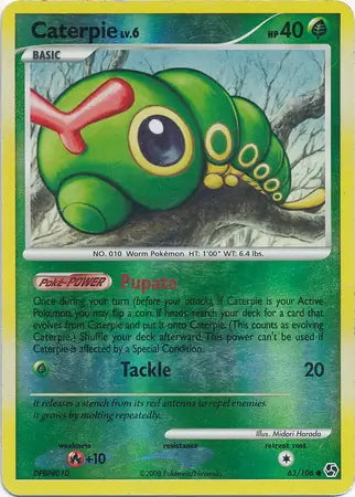 Great Encounters Caterpie #63/106 reverse holo